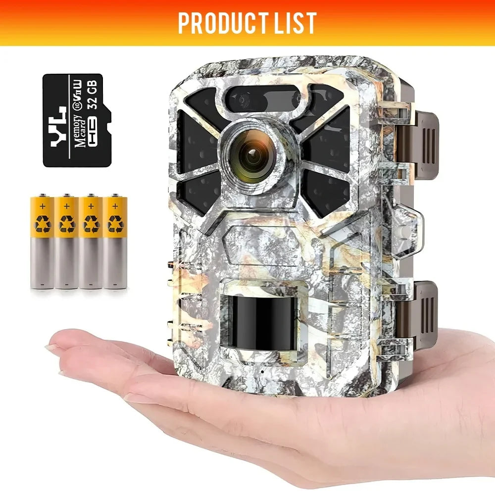 with Monitor 120° 2k Trail Game Infrared Night Monitoring, Waterproof Surveillance, Angle Camera, 30MP Lens with Farm Hunting Wildlife Vision Trail Camera Wide