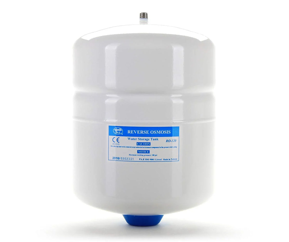 2.2 Tank Storage Osmosis + Water Valve Gallon | Reverse 3.2 Pressure RO-122- Tank Metal Gallon, Capacity