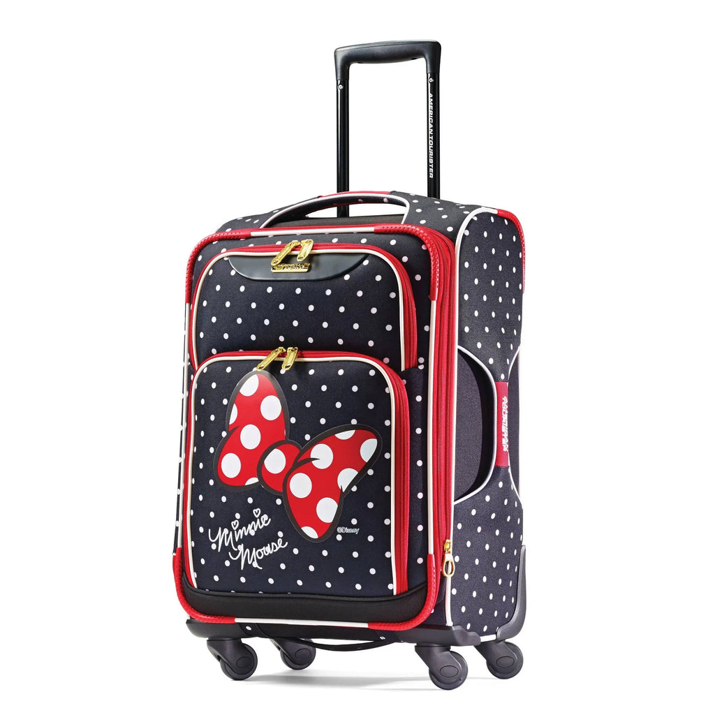 Mouse Minnie Carry On Spinner Bow Suitcase Softside Red