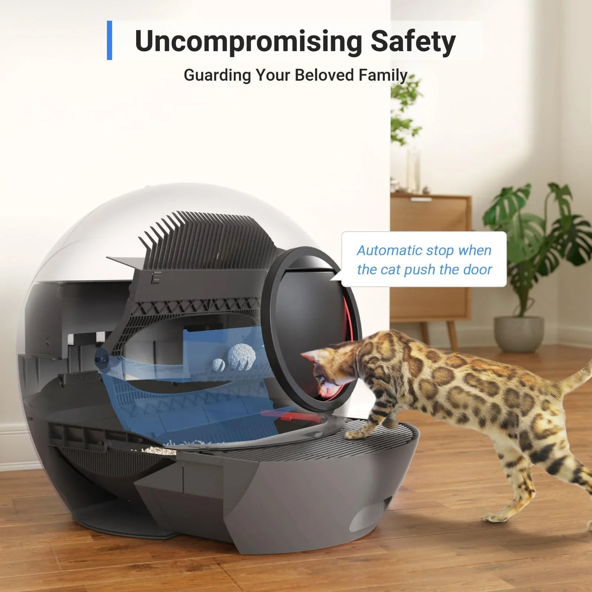 Litter Box Cats Cat Cleaning Litter Self Control ELS Cat Multiple PET for Automatic Version] [Upgraded Box APP
