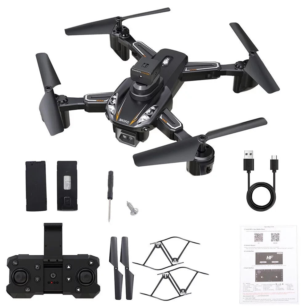HD 4K with Camera Quadcopter Design Avoidance JLLOM Dual Foldable and Technology Drone Obstacle -