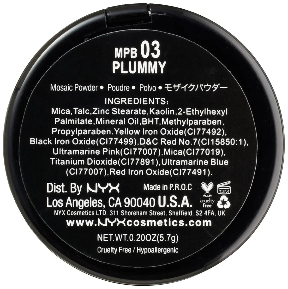 Blush Mosaic Nyx Makeup Plummy, Powder, 0.20-Ounce Professional