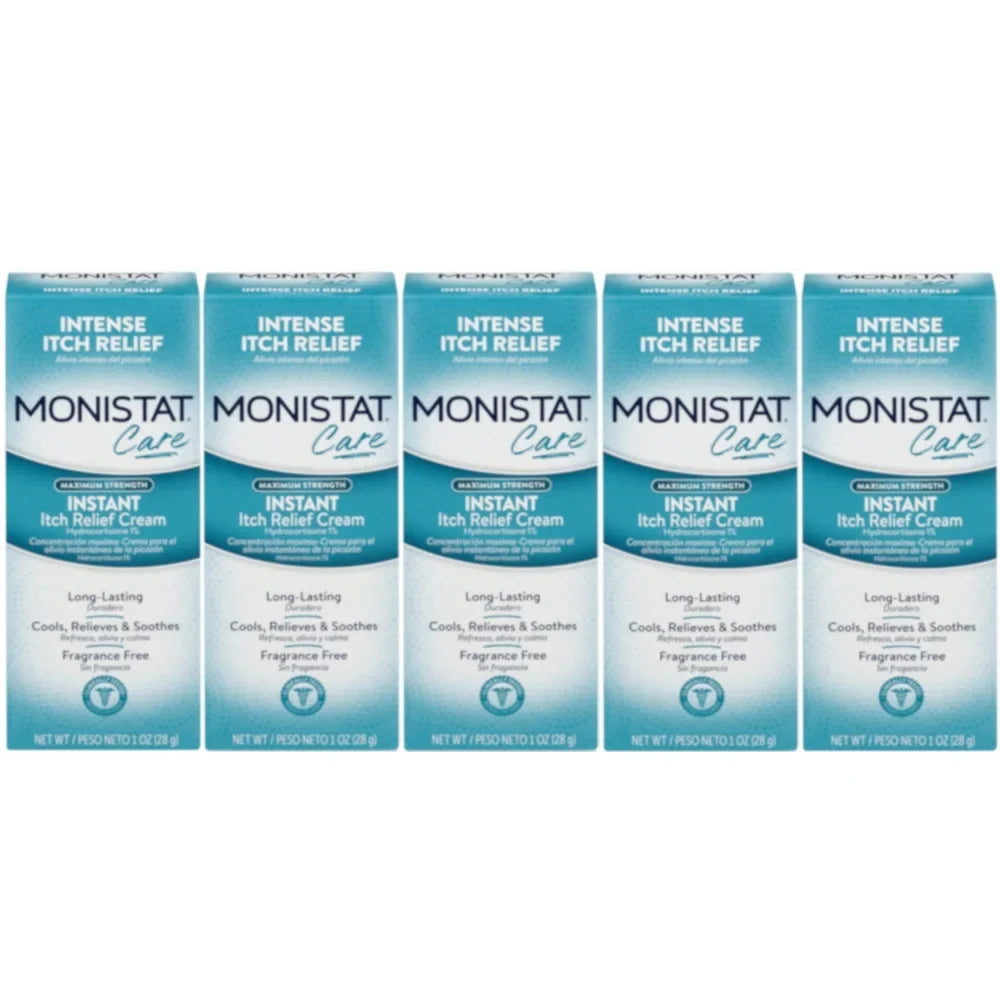 Instant Maximum Itch 5 Cream, Monistat Ounce 1 Care Pack Strength Relief Each
