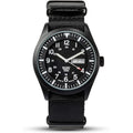 Nylon Hour Day with Wrist Watches Analog, for Military Men Field Black Sport Watch, Tactical 12/24 Work Waterproof Wristwatch, Date Outdoor Army Band Men's