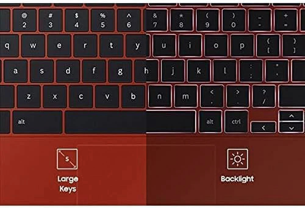 Samsung Laptop Open AMOLED Touchscreen Chromebook 64GB Box 13.3" Red) 2 (Fiesta Galaxy