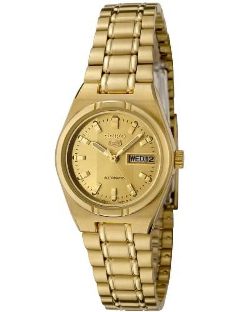 SYM600K Women's Watch Gold Stainless Seiko Dial 5 Automatic Steel Gold-Tone