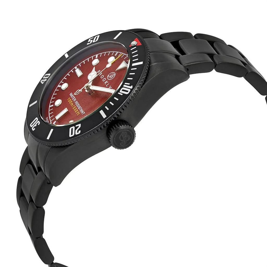 Watch Red Co. Eyed Brooklyn Dial Pea Men's Black Watch 306-C-55-BB-BLK