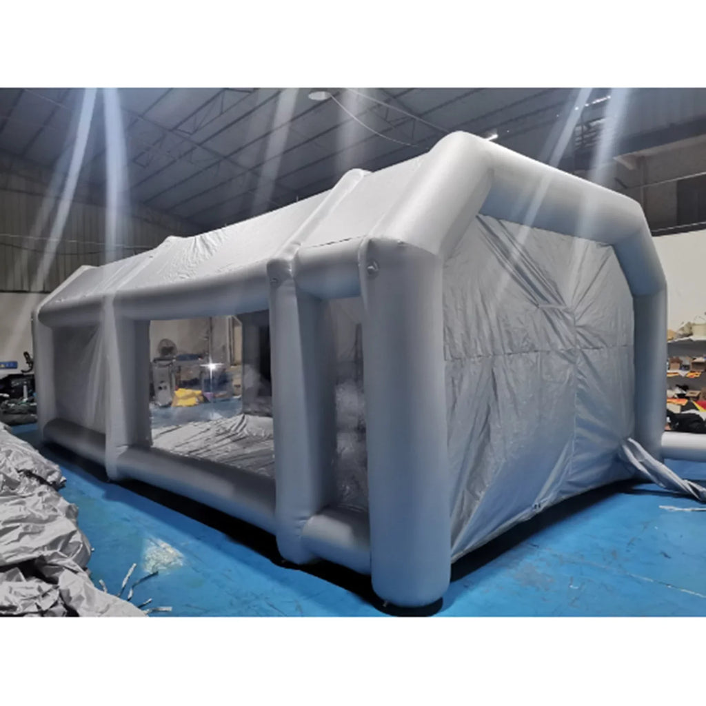 Windows Built-in Paint 26x13x10ft Inflatable Spray Portable Blower Spray Mobile Filter Booth System Paint PVC Air Miumaeov Spray Tent Paint and Transparent with Giant Inflatable Booth