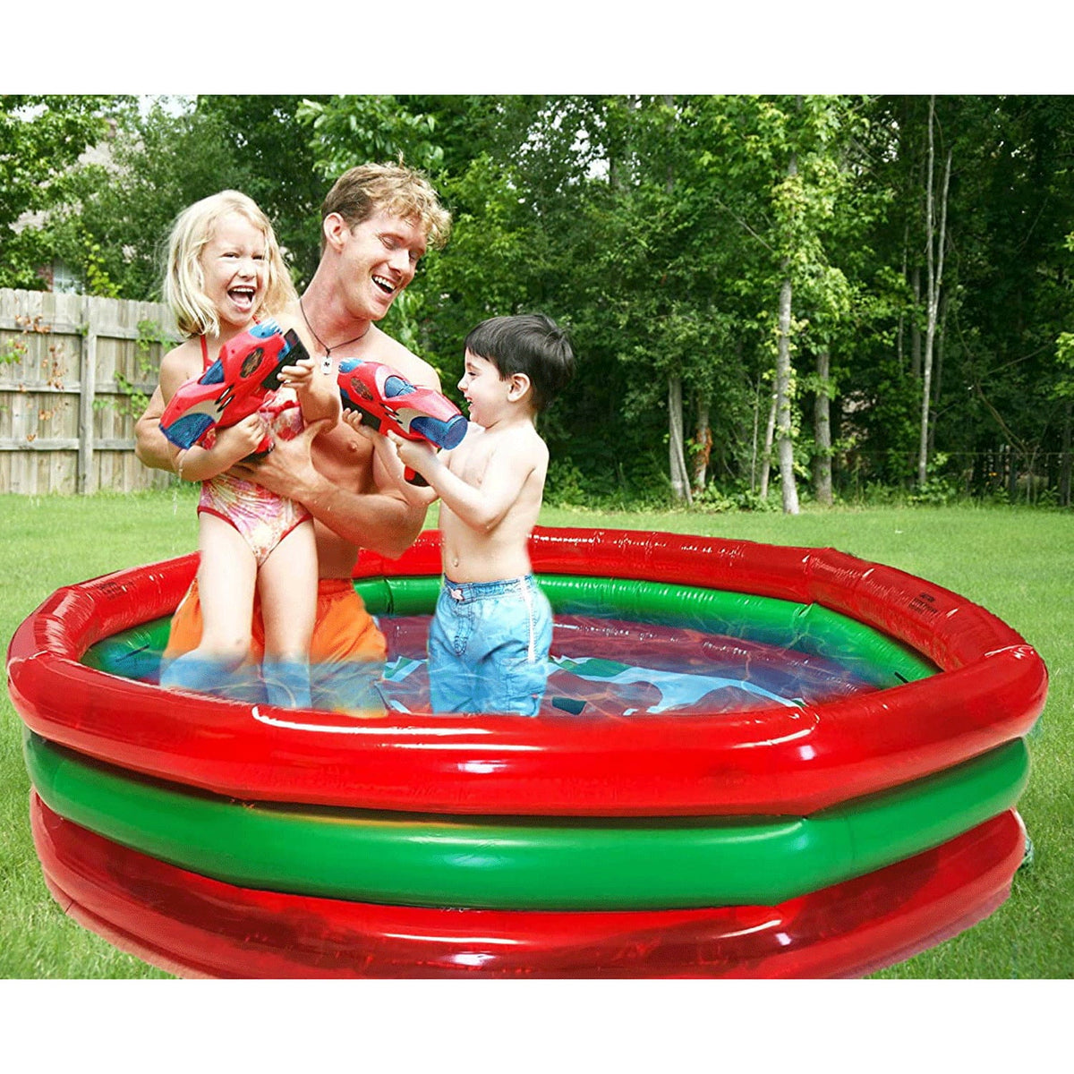 Set Gallon Watermelon 3 Inch Hoovy 53 59 Ring Inflatable Pool Swimming Kiddie
