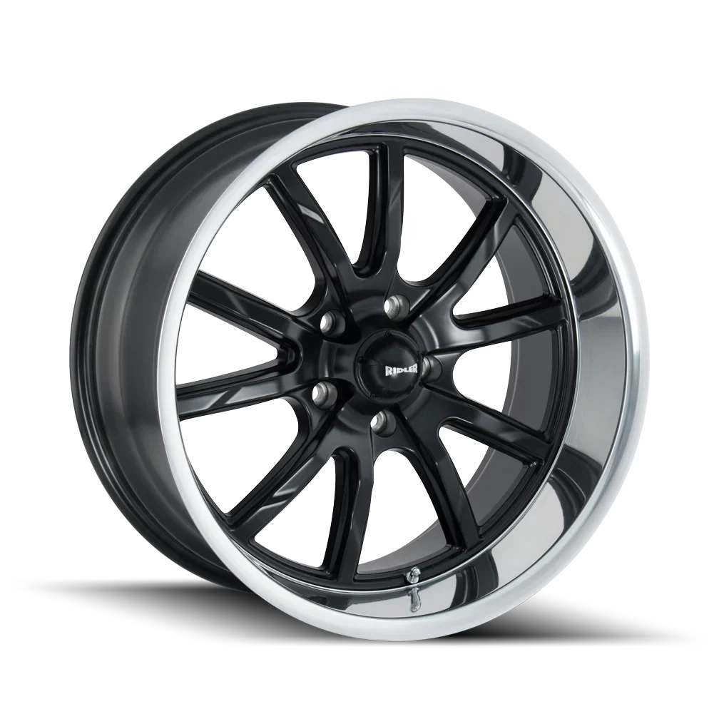 650 RIDLER 83.82CB 20X10 LIP 0ET MATTE 5X120.65 BLACK/POLISHED
