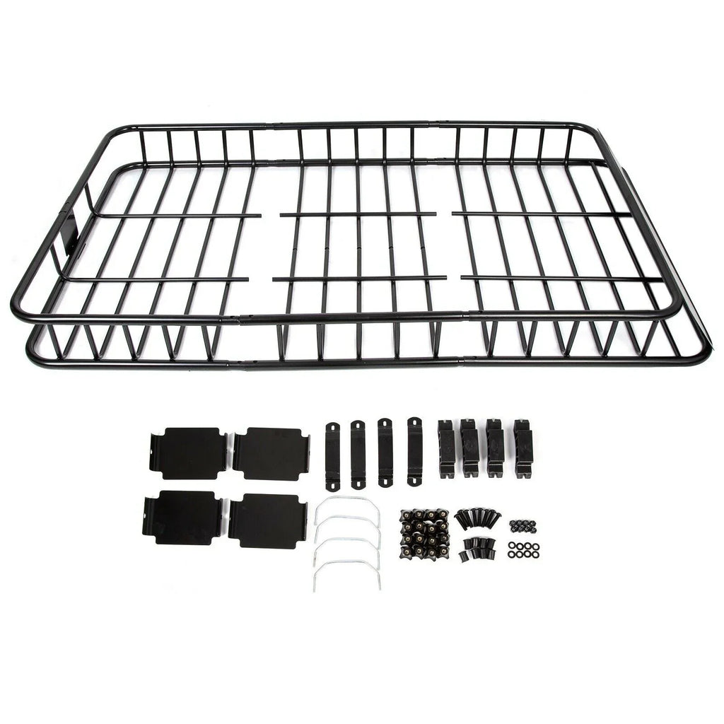 Basket Roof Universal Holder Carrier 64'' Rack Cargo w/Extension Luggage Teledu Top SUV
