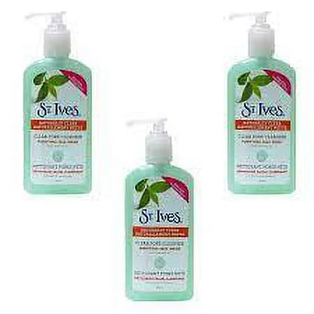 3 Clear With of Purifying Wash pack Pore ST. Ives Tree Face Tea Oil(200ml) Cleanser