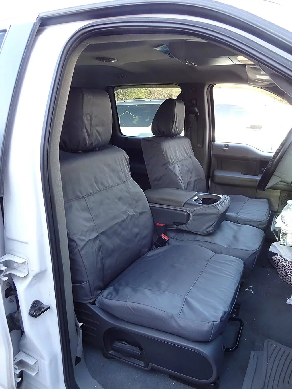 Ford Opening 2004-2008 Adjustable Center Split Front F150 Seat With Twill Super 40/20/40 Headrests Gray in Crew F364 and Console