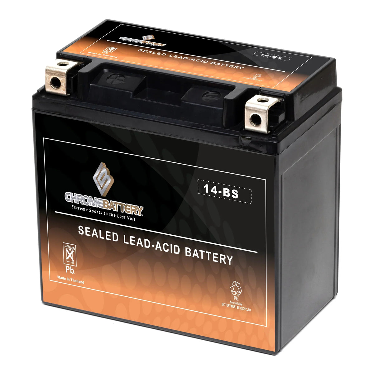 Chrome Battery V-Strom, for Battery Adventure, Motorcycle Ytx14-Bs Suzuki Dl1000 1000Cc 2009