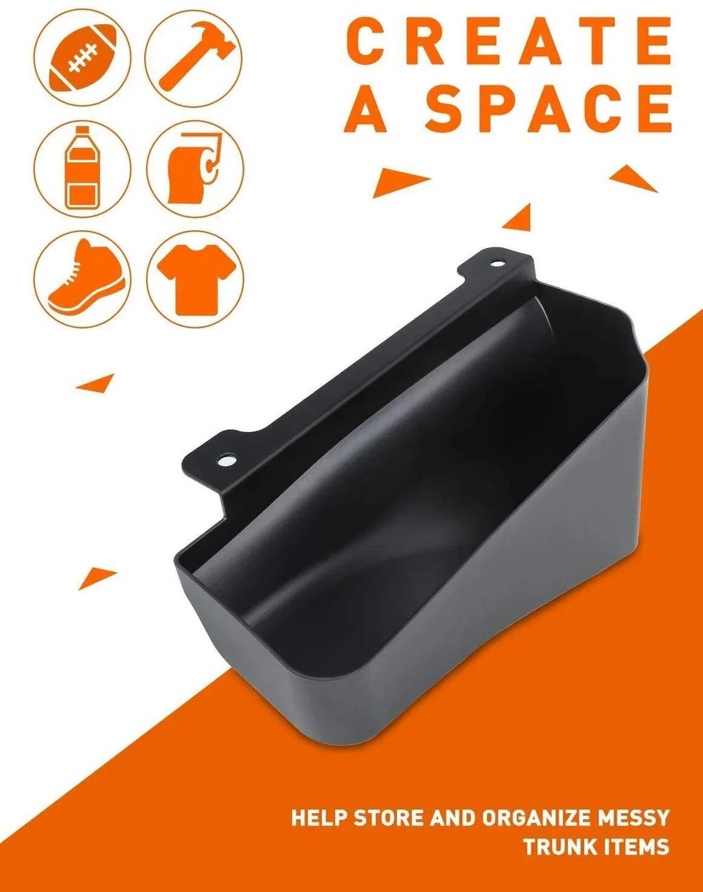 Box Wheel Storage Teledu Tray Trunk Bin Rear Organizer Well