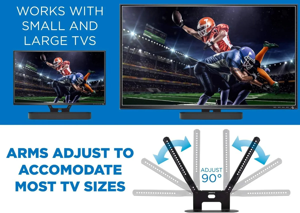 Shelf - VESA Kit Mounting Sound Pattern Mounting Soundbar Bracket for Mount Beam Compatible Sonos with with 200mm Speaker Mount-It! 600mm Televisions | TV Bar