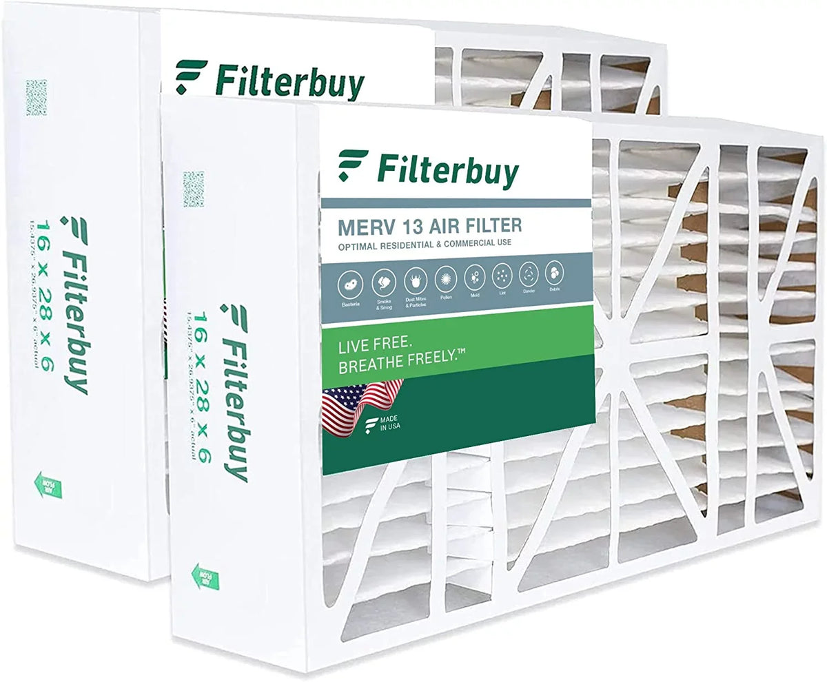 Air for Space-Gard (2-Pack) 13 MERV Filters 16x28x6 2400 Aprilaire Furnace HVAC AC Filterbuy Pleated