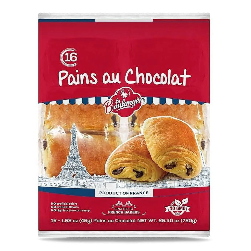 Croissants, Pains 16-Count Chocolate (Pack Wrapped, 1) Of Boulangere La Individually Chocolat,