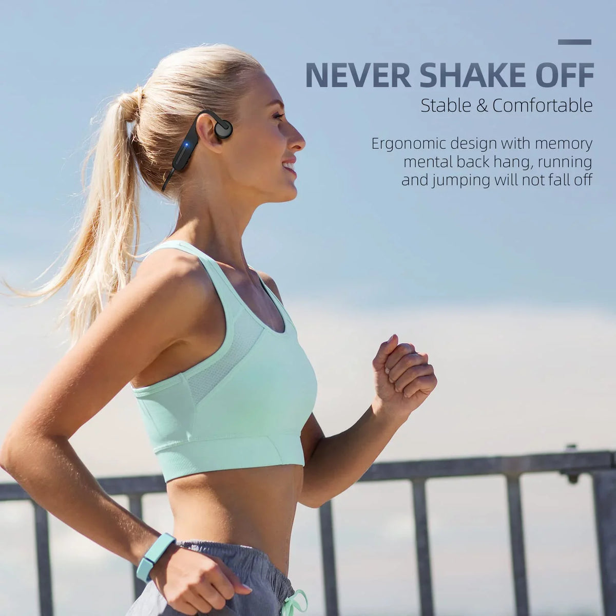 for Ear Running, 5.0 Cycling, Hiking, Driving Bone Bluetooth Open Headphones, Sports Resistant Conduction Wireless Headset Earphones, Headphones, Sweat