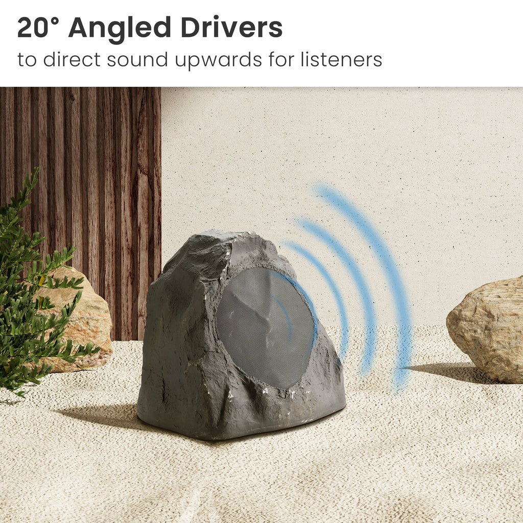 Garden Outdoor Slate Pool 8" Solutions Rock Yard 12R8SG for Set 12 Spa Theater Speaker Deck