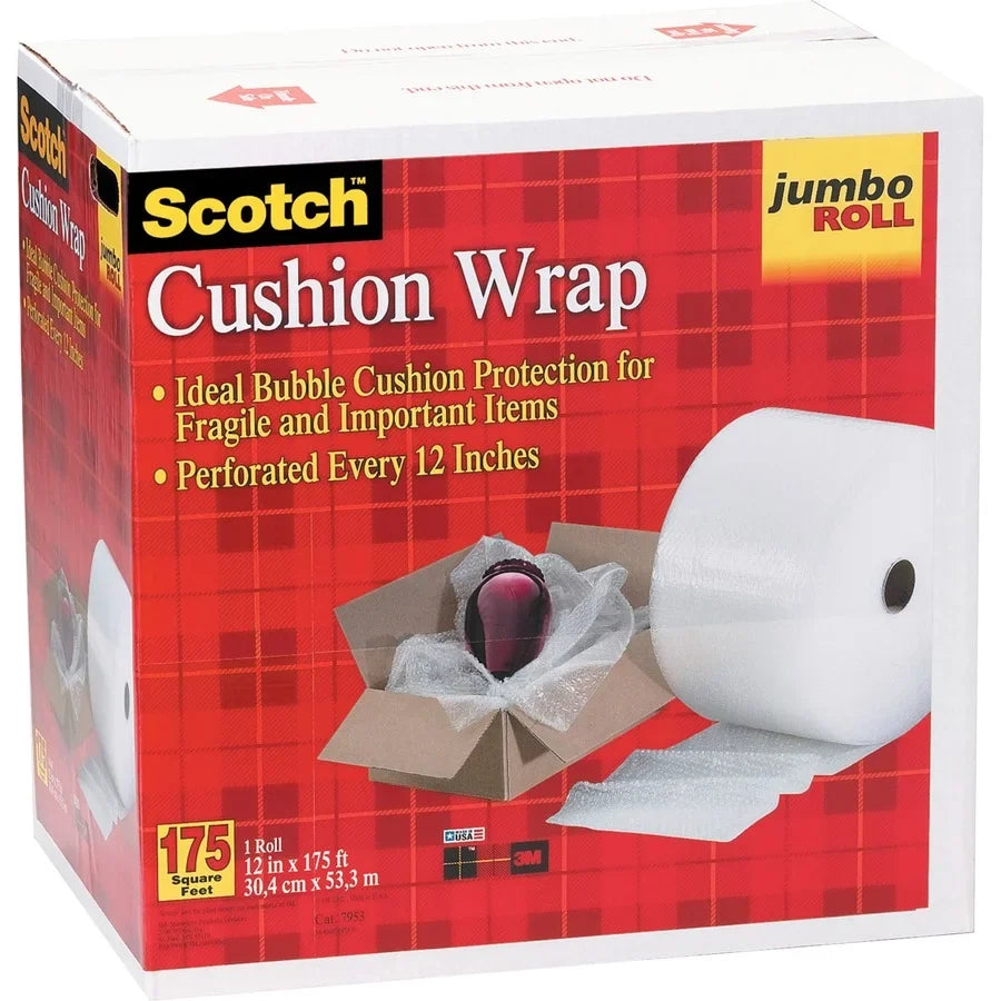 Ft Length 12" Scotch Wrap 175 - Cushion Width Roll Non-scratching X Jumbo - Lightweight,