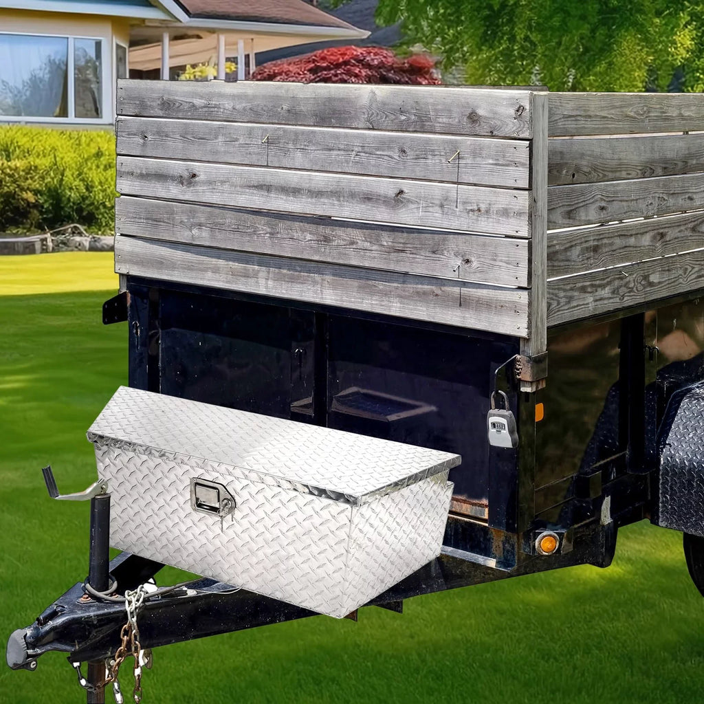Lock Duty x for with Keys and Storage on Inches Tongue Heavy Box Plate Tool Trailer, Confote Your Silver,39 Diamond Secure 16.5 Aluminum Trailer x 12
