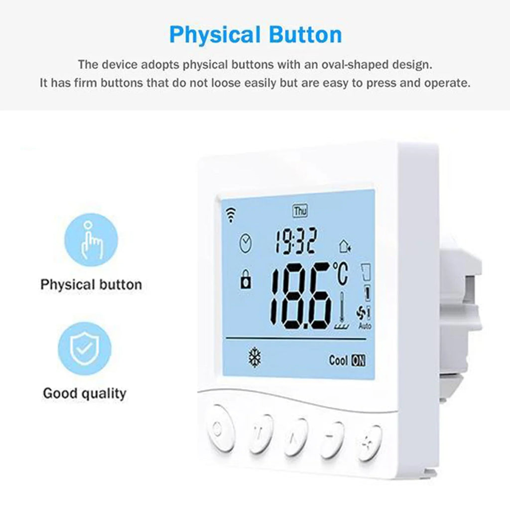 WIFI/485 Display Pipe ADBEN Smart BREWEL Application Fan Fan Maiju Coil LCD 2 3.2Inch LCD Thermostat,Voice 3.2Inch /485 dsfen WIFI/485 tat Modbus /485 Modbus Pipe Modbus 2 Pristin Floor BUZHI tat