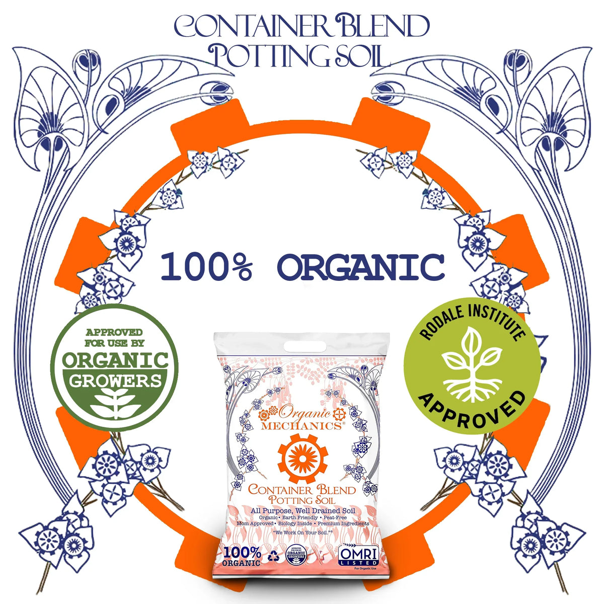 Peat cu Potting 2 Blend Organic All Free Mechanics Container Soil, Purpose ft