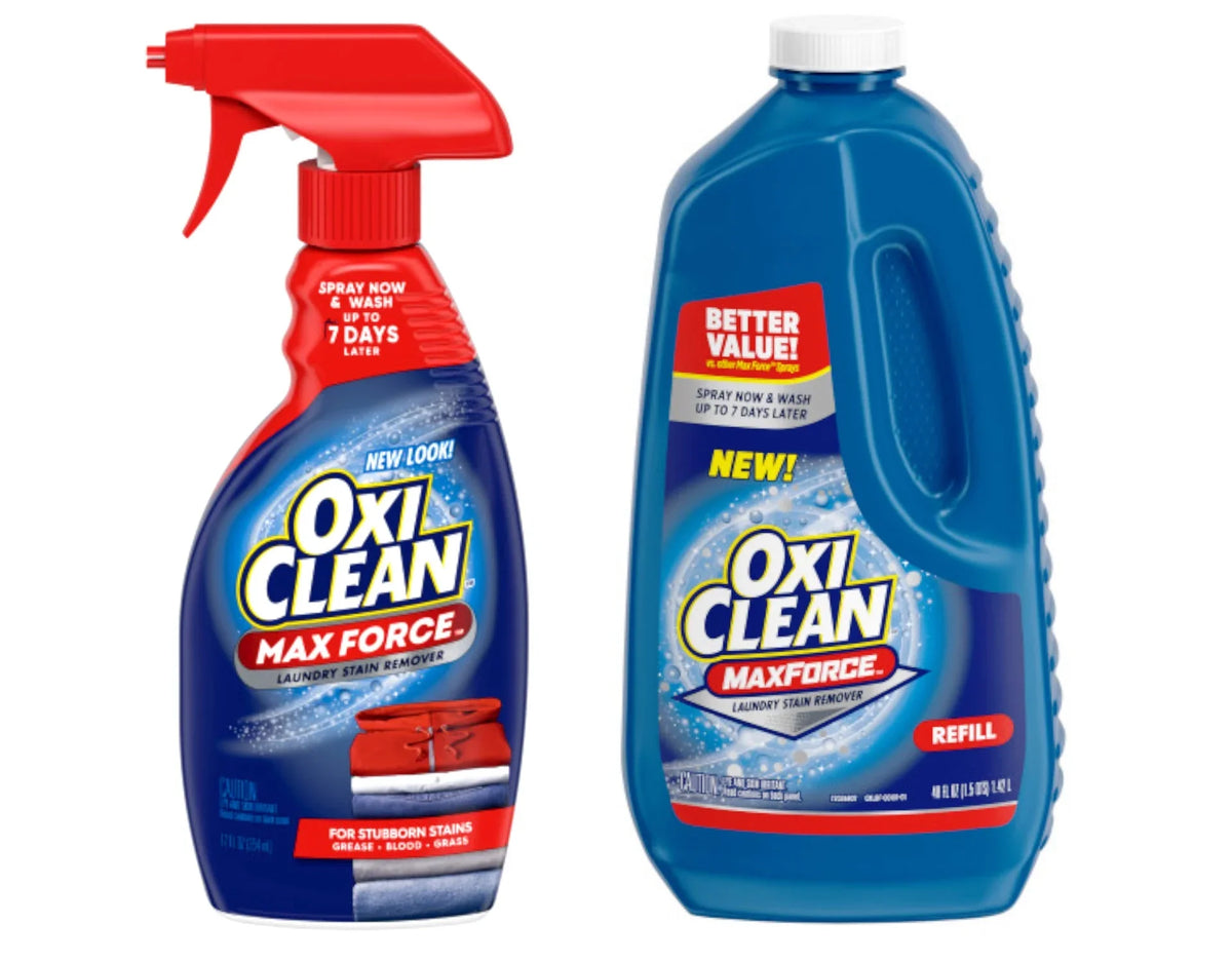 Oz Oz Fl Total Fl Spray, 60 Stain Bottle Kit 12 48 Refill Laundry oz Max fl Force Remover OxiClean +