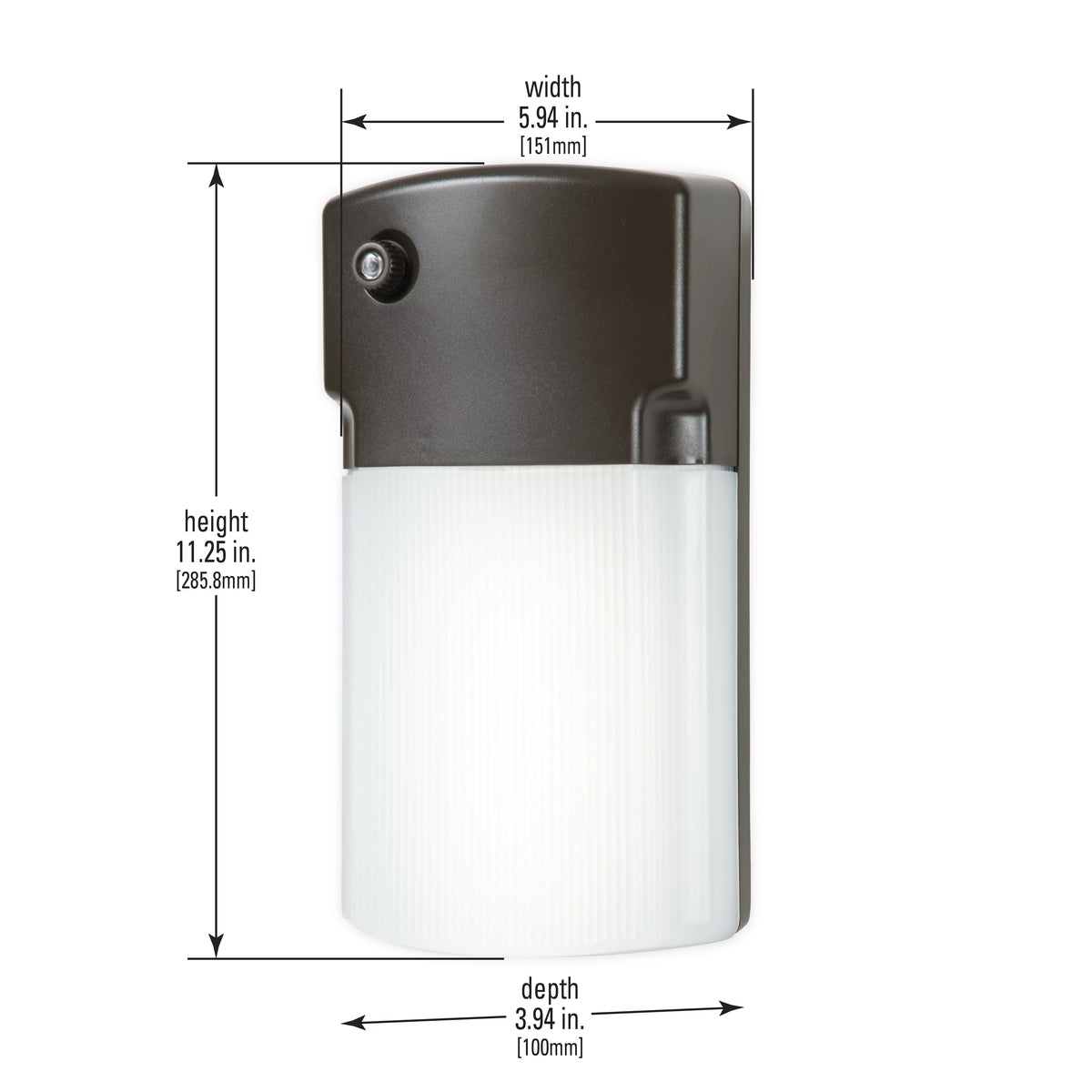 Outdoor Pack Wall Integrated Photocell LED with to Dusk Sensor HALO Dawn Bronze Outdoor Light