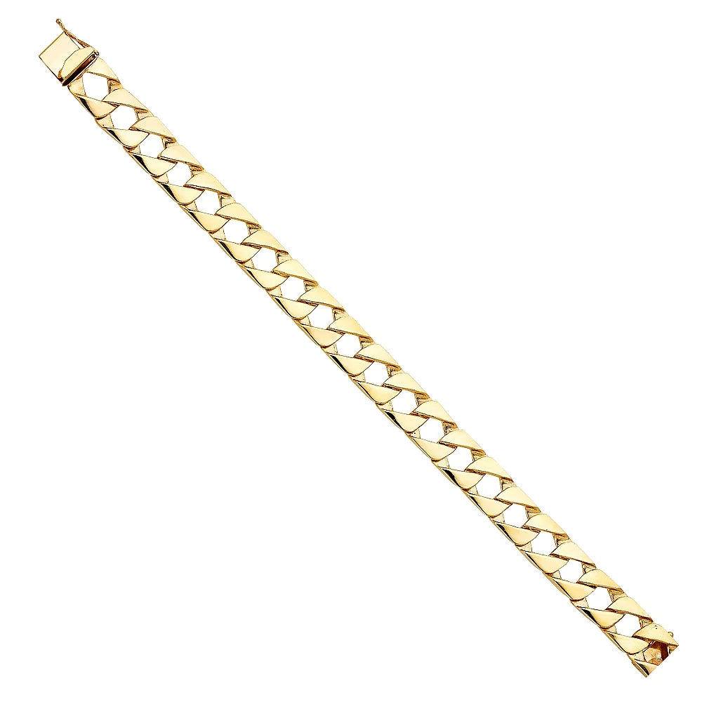 and | Bracelets 14k Gift Jewelry Cuban Weight Elegant | Women Men’s | for - 8.5" Yellow Chain Gold for 14KY Gold Bracelet Link Men 26.5