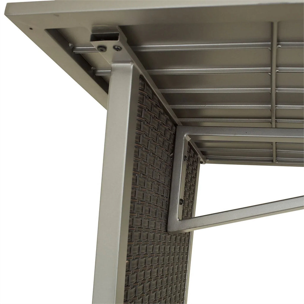 Transfer Gray Brown Table Festival in Dining Outdoor & Patio Thermal Metal