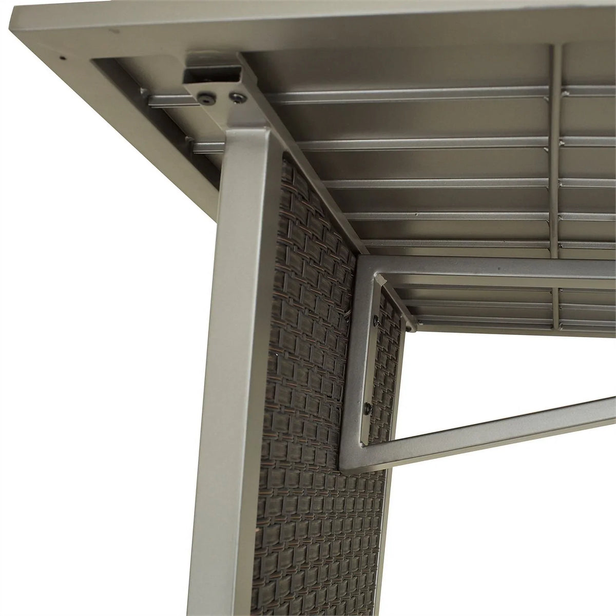 Transfer Gray Brown Table Festival in Dining Outdoor & Patio Thermal Metal