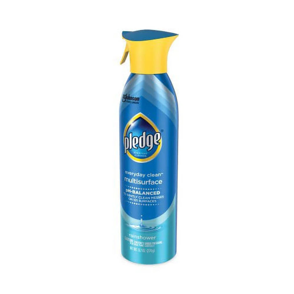 oz Rainshower, Pledge Aerosol 6/Carton 9.7 Everyday, Spray, Multi-Surface