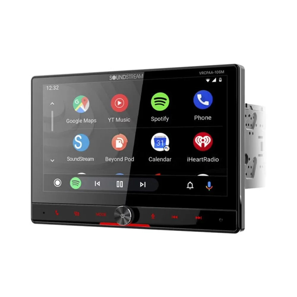 & Rotating 10.6 Stream Touch Mechless 360 Din Carplay Auto LCD Up-Down Keys in. 2 Sound Android