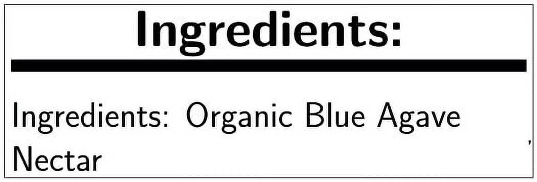 Wholesome Gallon 5 Sweetener, 1 -- Blue Organic Each. Agave