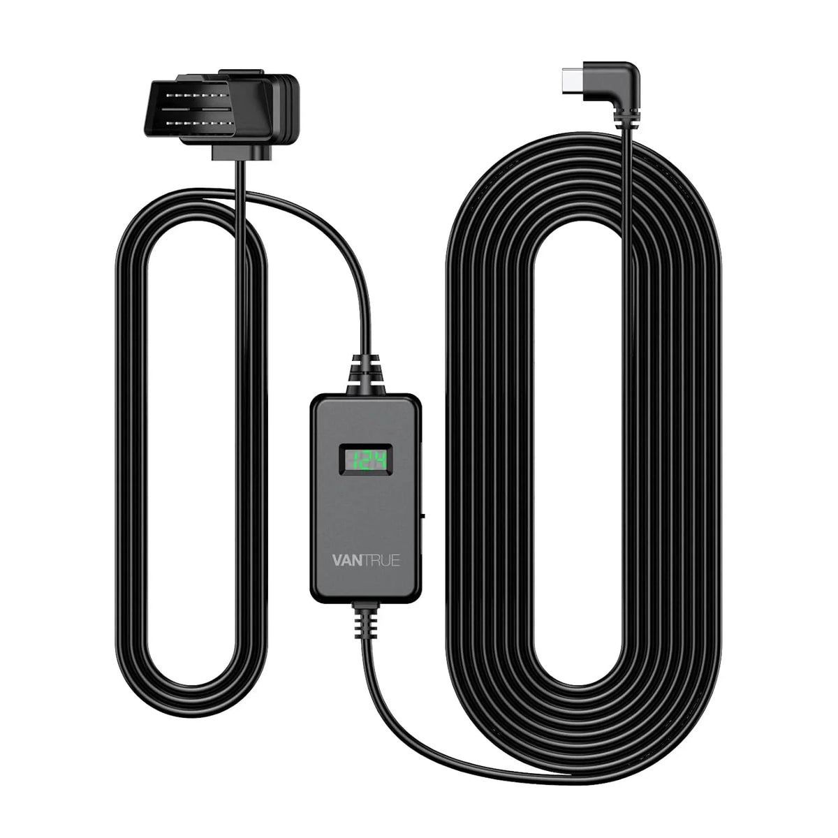 with USB-C Dashcams OBD Hardwiring listing) LCD for (See Cable Screen Vantrue