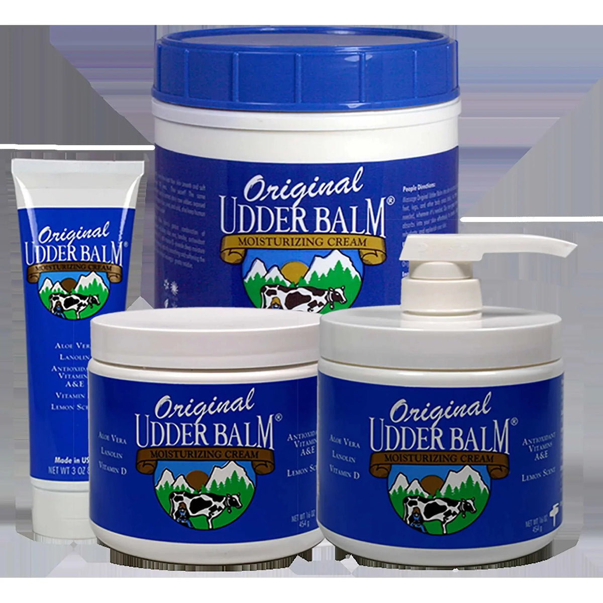 Moisturizing with 16oz Lanolin Aloe Balm Pump Jar. Cream Original & Udder