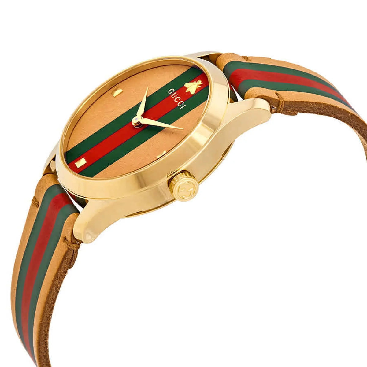 Gucci 38mm Men's G-Timeless Watch YA1264077 Leather 126 Three-Toned