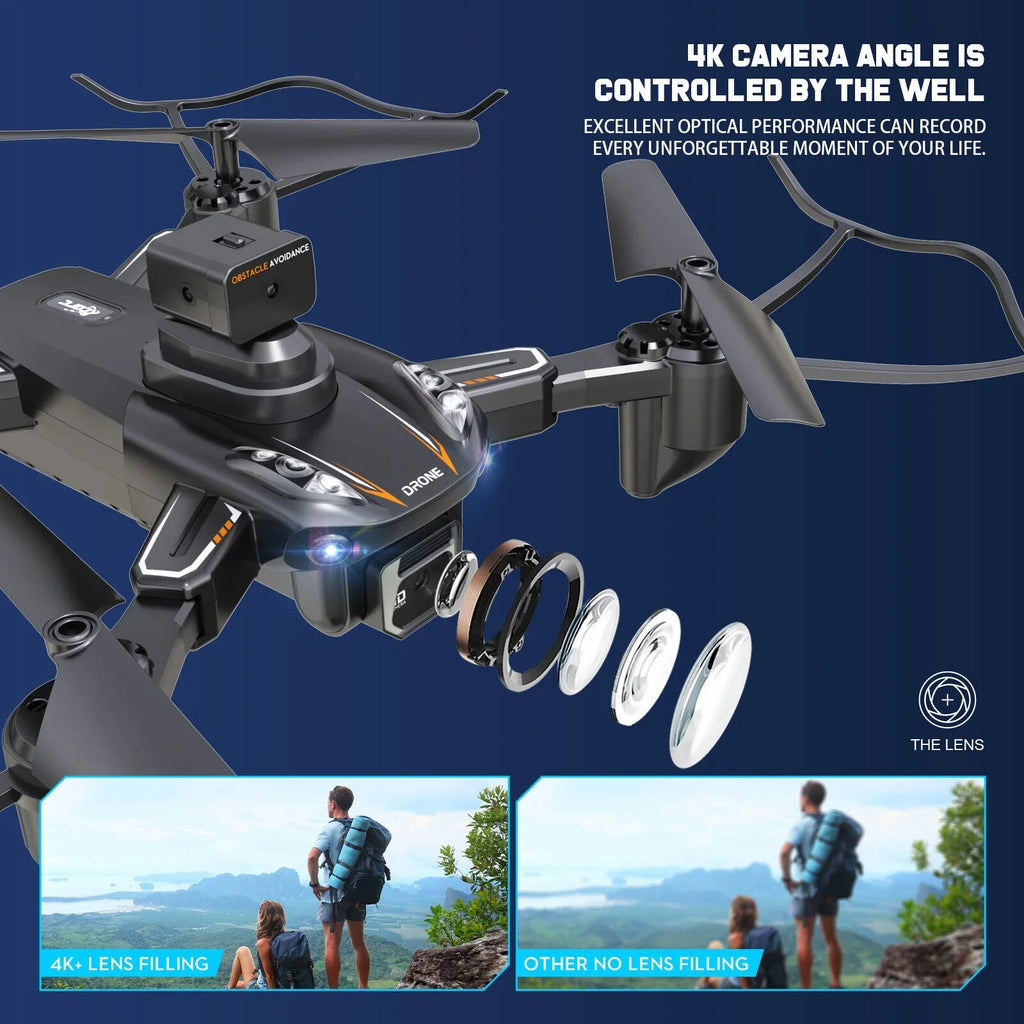 HD 4K with Camera Quadcopter Design Avoidance JLLOM Dual Foldable and Technology Drone Obstacle -