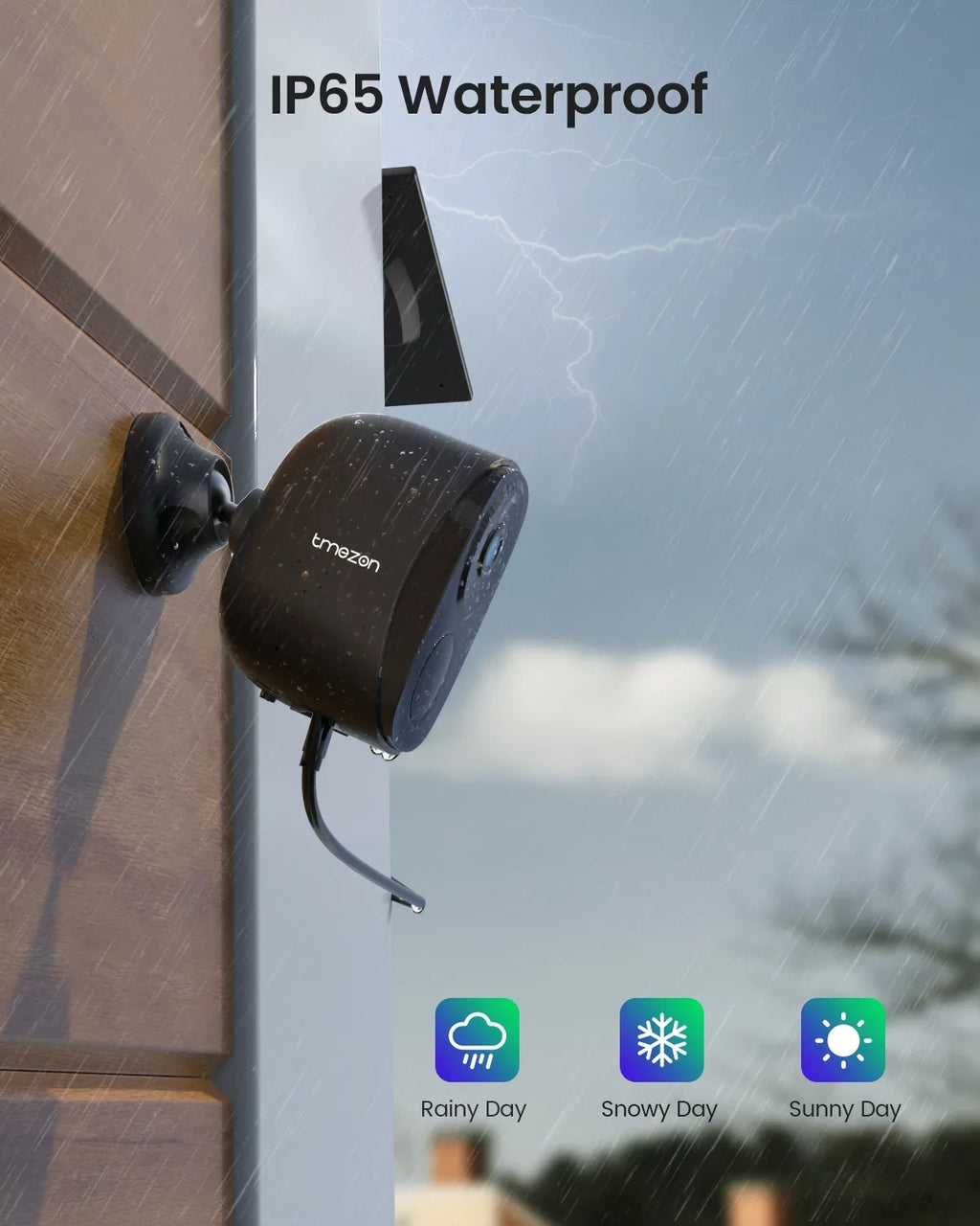 Color Wireless Outdoor & Outdoor PTZ Solar 360° Spotlight WiFi, Camera, Security Night White Vision, Security Camera Siren, View, 2K/3MP