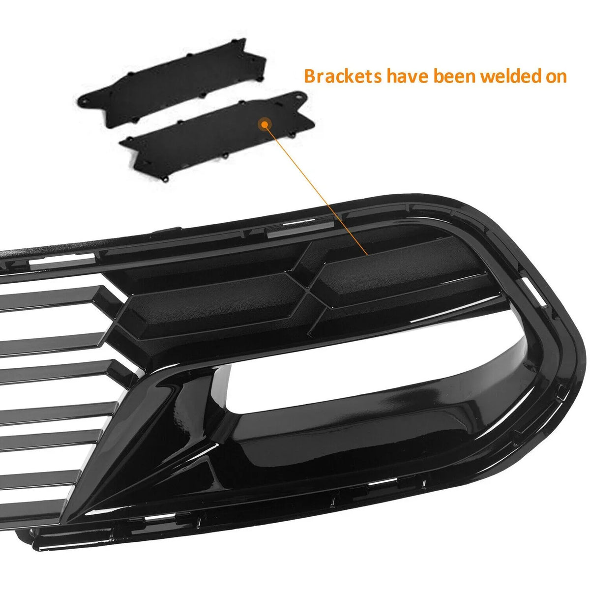 Black Teledu Grille C7 | Z51 Bumper No Chevrolet 14-19 Glossy For Front Camera Corvette
