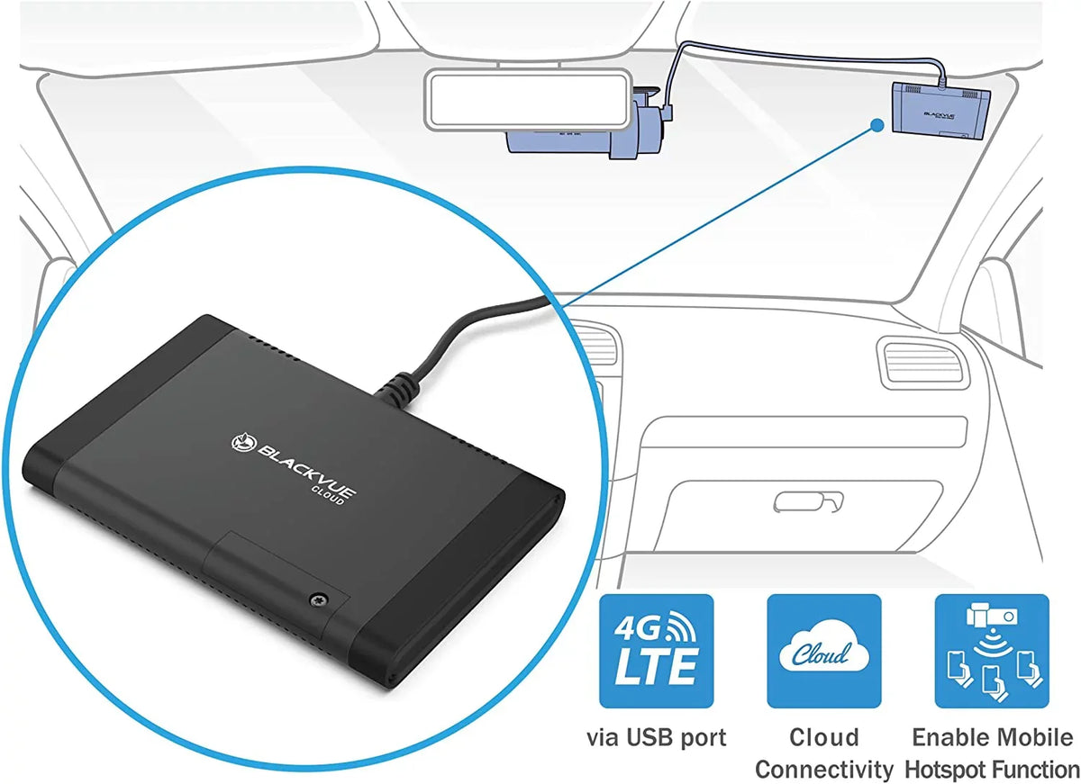Parking microSD Voltage and DR900X-2CH | Mode Cloud Hotspot 4K Optional Wi-Fi, 128GB | Monitor LTE Built-in Module UHD Mobile | with LTE Plus Dashcam GPS, Card BlackVue via