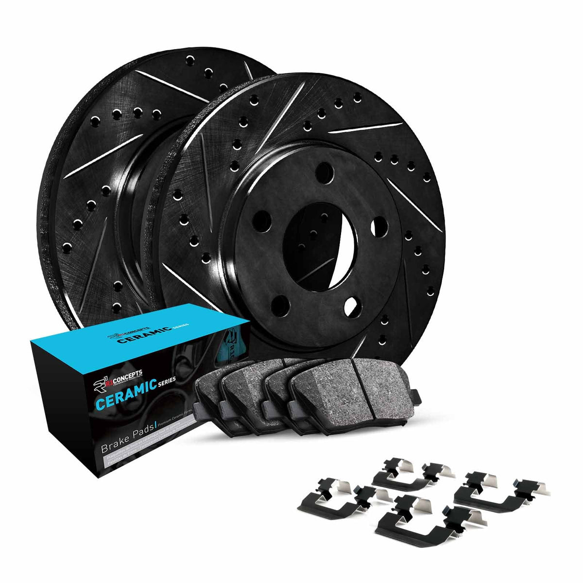 Rotors and Kit Brake Pads| Pads Rotors Ceramic Kit R1 |Front Brake Brakes Concepts Brake and WHWH1-39025 Rotors Pads| |Hardware Front and