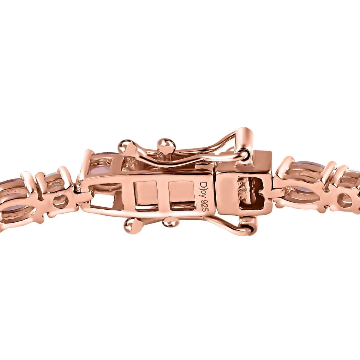 Vermeil Silver Sterling Plated Jewelry 925 Rose for 5.74 Gifts Ct Size Shop Moissanite Oval Mom Birthday Bracelet 8" Day Mothers Tourmaline Gold LC