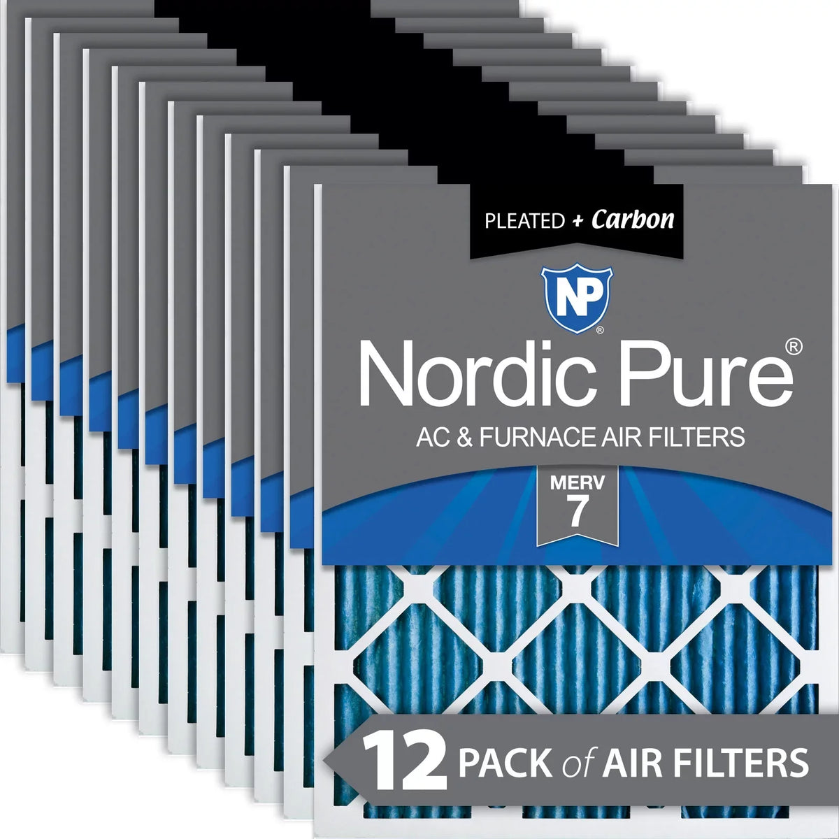 Pleated 10x24x1 Nordic Filters Pack Plus Air MERV Pure 12 7 Carbon