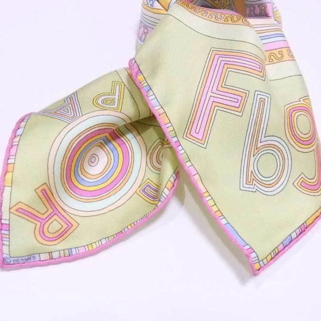 Women's Pre-Owned Hermes HERMES (Good) Scarf Petit Carre Silk Multicolor