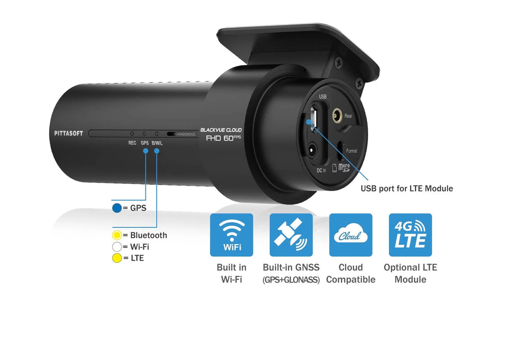 BlackVue Lens DR770X-1CH With Cloud-Ready WiFi Single | Cam 256GB GPS Dash & 1080p 60FPS Card