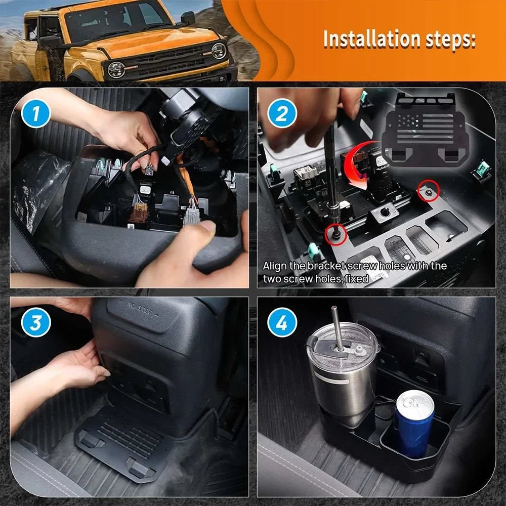 Bronco 4 Removable Door for ALLTIMES (Off-Road Ford Cup Holder for Edition) 2021-2023