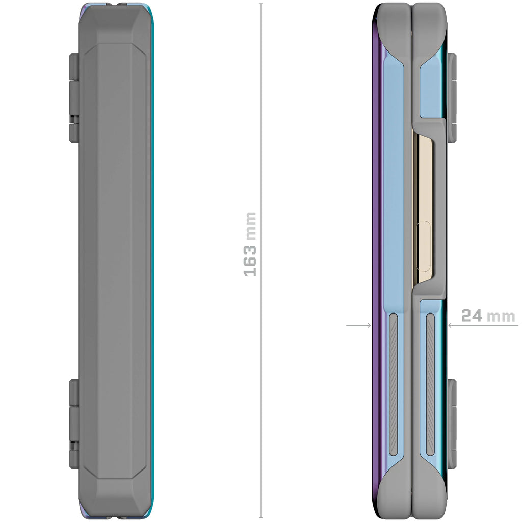 Cover Slim Z Ghostek Metal Atomic (Prismatic) Fold Clear Galaxy Case Aluminum Samsung 5 Phone